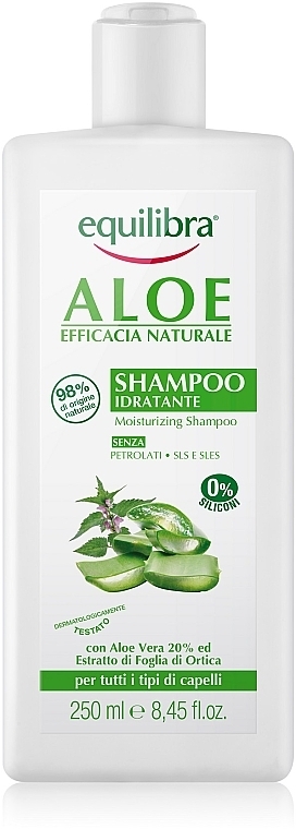 ПОДАРУНОК! Шампунь зволожувальний "Алое вера" - Equilibra Aloe Moisturizing Shampoo — фото N1
