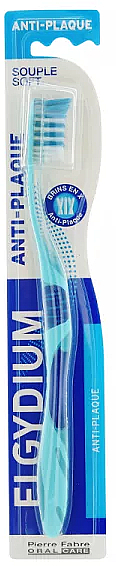 Зубна щітка "Антиналіт" м'яка, блакитна - Elgydium Anti-Plaque Soft Toothbrush — фото N1