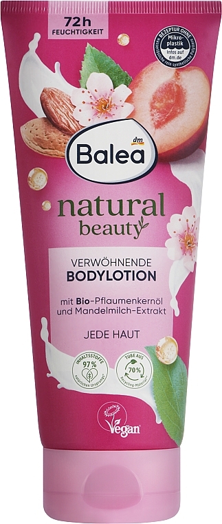 Натуральный лосьон для тела для нормальной и сухой кожи - Balea Natural Beauty Body Lotion 