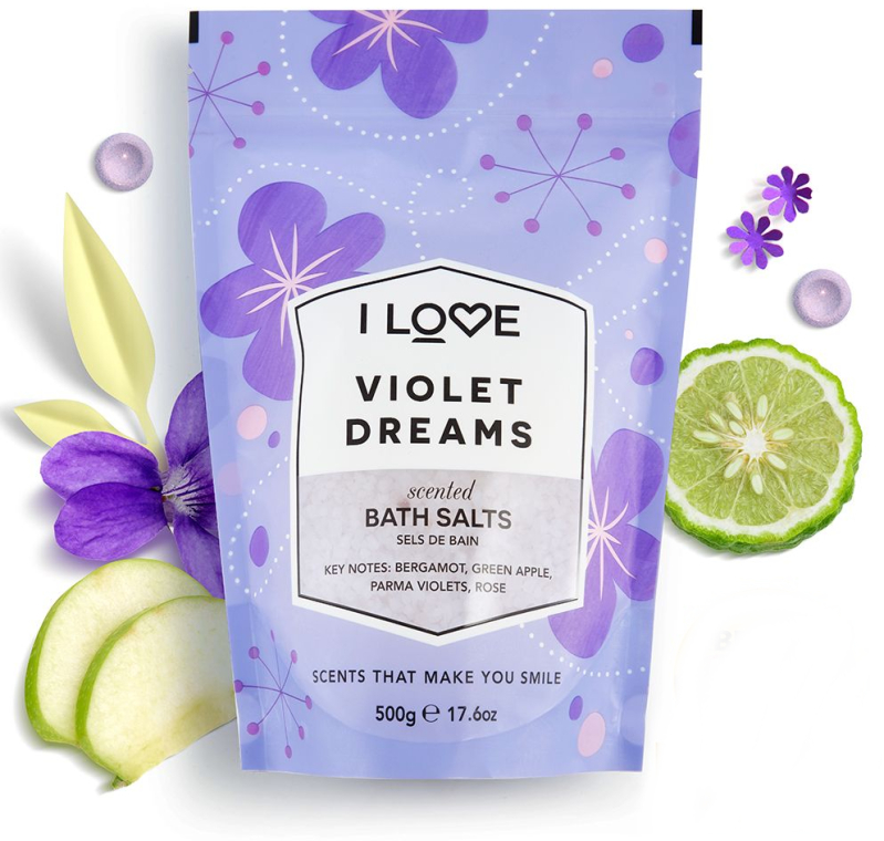 Соль для ванны "Фиалковые мечты" - I Love Violet Dreams Bath Salt — фото N1