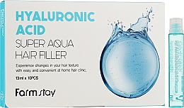 Питательный филлер для волос с гиалуроновой кислотой - Farmstay Hyaluronic Acid Super Aqua Hair Filler — фото N3