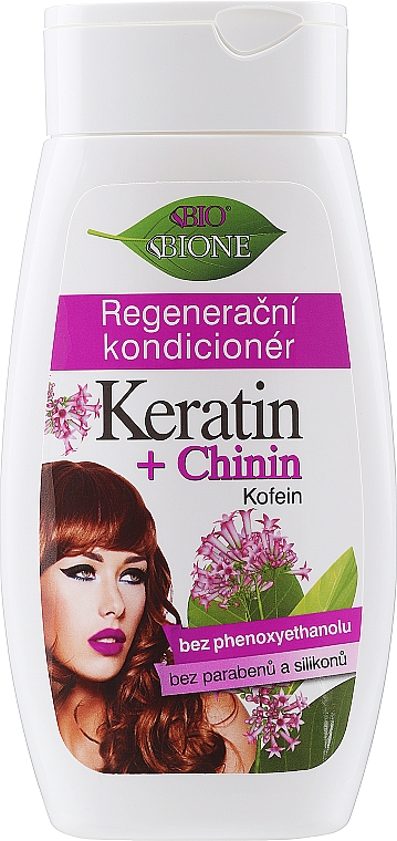 Восстанавливающий кондиционер для волос - Bione Cosmetics Keratin + Quinine Regenerative Conditioner