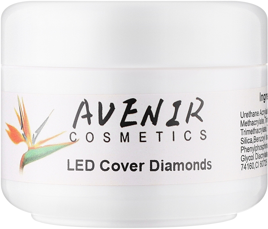 Гель для наращивания ногтей с шиммером - Avenir Cosmetics LED Cover Diamonds — фото N2