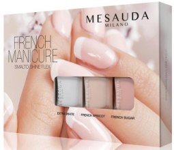 Парфумерія, косметика Набір лаків для нігтів - Mesauda Milano French Manicure Smalto Shine Flex