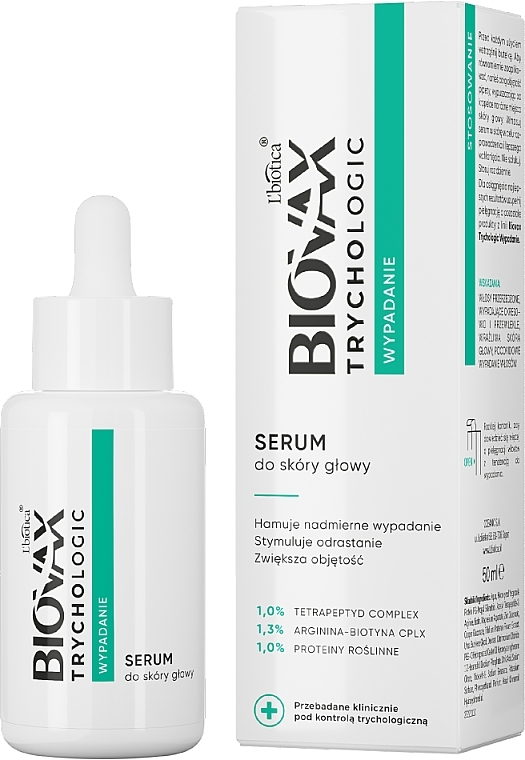 Сыворотка для кожи головы от выпадения волос - L'biotica Biovax Trychologic Serum — фото N2