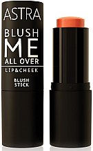 Парфумерія, косметика Рум'яна для обличчя - Astra Make-Up Blush Me All Over Lip & Cheek