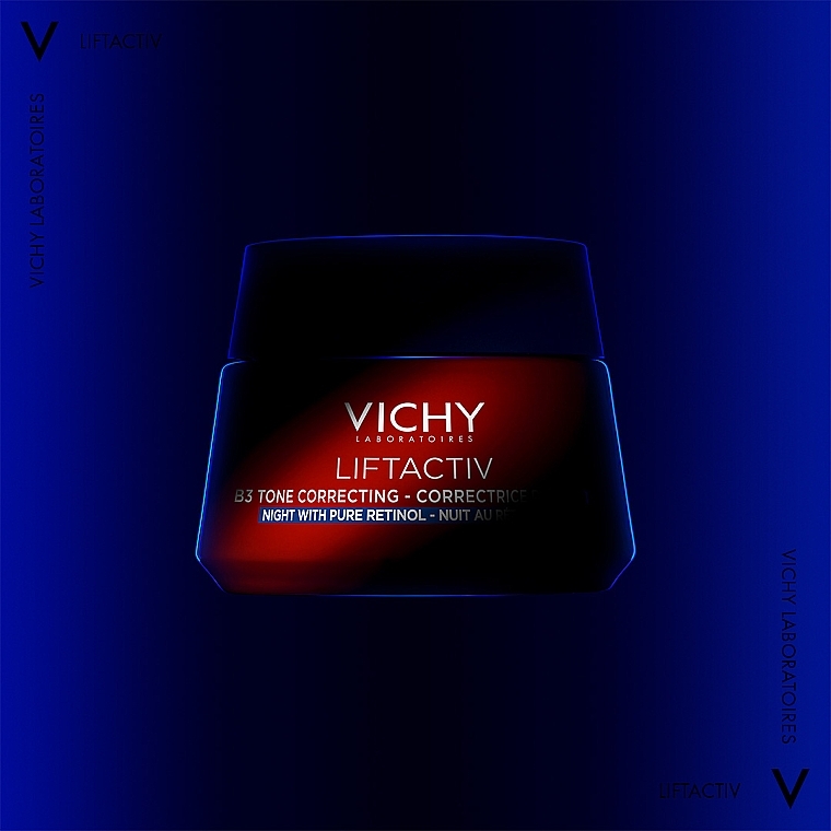 Ночной антивозрастной крем для коррекции пигментных пятен с ретинолом - Vichy LiftActiv B3 — фото N9