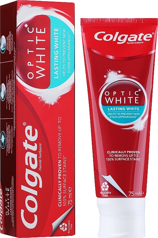Зубная паста - Colgate Optic White Lasting White Toothpaste — фото N2