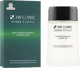 Парфумерія, косметика Чоловічий зволожувальний освіжальний тонер - 3w Clinic Homme Classic Moisturizing Freshness Essential Skin