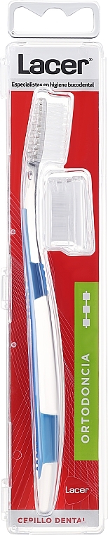 Ортодонтична зубна щітка, синя - Lacer Toothbrush — фото N1