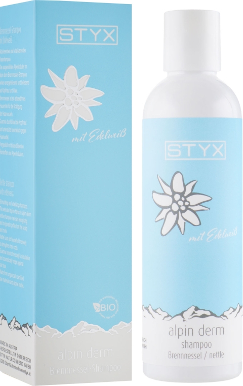 Шампунь для волос "На козьем молоке" с крапивой и гуараной - Styx Naturcosmetic Alpin Derm Brennessel Shampoo — фото N1