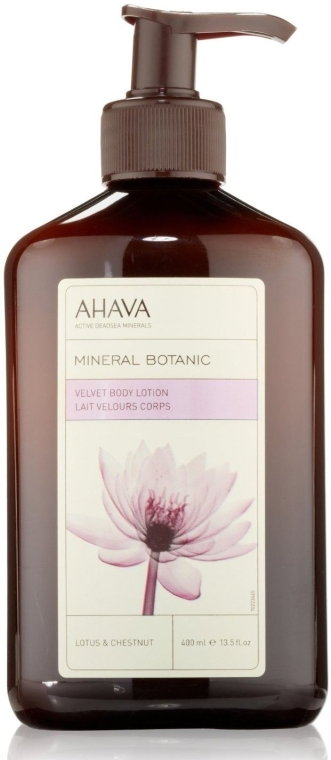 Нежное молочко для тела "Лотос и Сладкий каштан" - Ahava Mineral Botanic Velvet Body Lotion Lotus Flower & Chestnut — фото N1