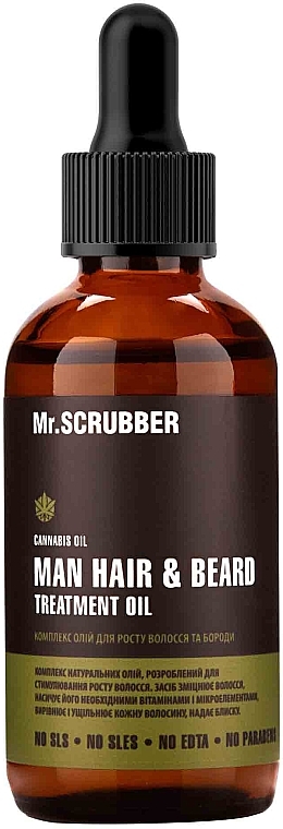 Комплекс масел для роста волос и бороды - Mr.Scrubber Man Tea Tree Hair&Beard Treatment Oil