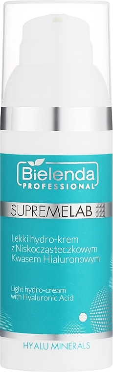 Легкий гідрокрем з гіалуроновою кислотою - Bielenda Professional SupremeLab Hyalu Minerals Light Hydro-Cream With Hyaluronic Acid