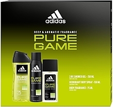 Парфумерія, косметика Adidas Pure Game - Набір (b/spray/150ml + deo/spray/75ml + sh/gel/250ml)