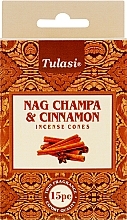 Пахощі конуси "Наг Чампа і кориця"  - Tulasi Nag Champa & Cinnamon Incense Cones — фото N1