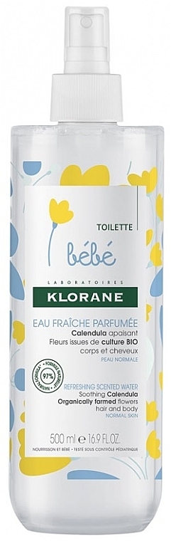 Ароматична вода - Klorane Baby Refreshing Scented Water — фото N1