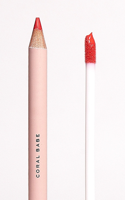 Набір для макіяжу губ - Makeup Revolution Lip Contour Kit Coral Babe (lipstick/3ml + l/pencil/0.8g) — фото N4