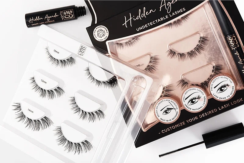 Набір накладних вій 10-14 мм + клей - Sosu by SJ Hidden Agenda Undectectable Lashes — фото N2