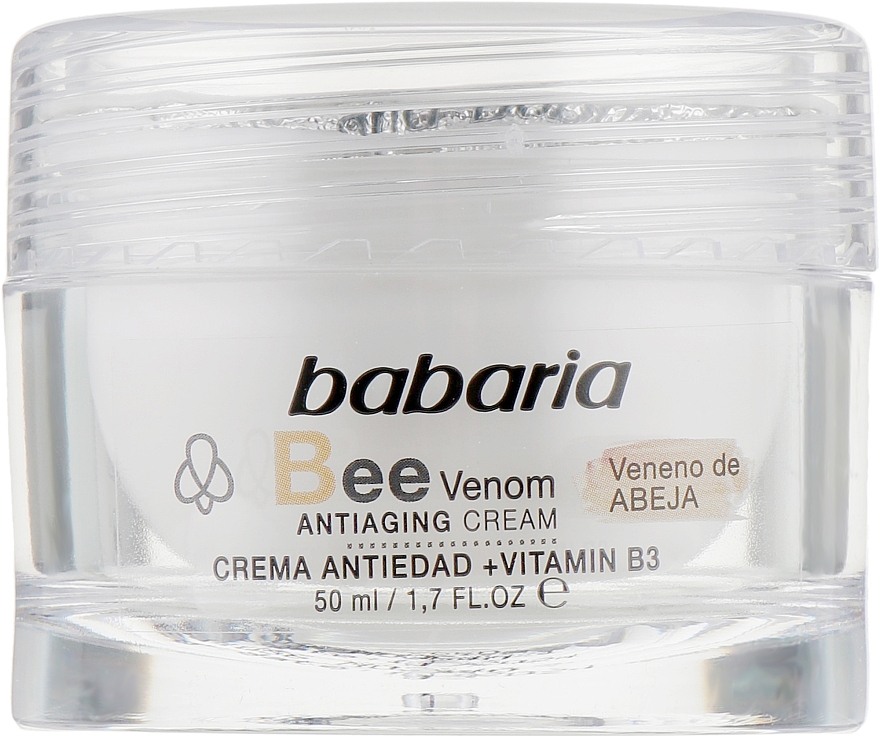 Антивіковий крем із бджолиною отрутою та вітаміном B3 - Babaria Bee Venom Antiaging Cream — фото N2