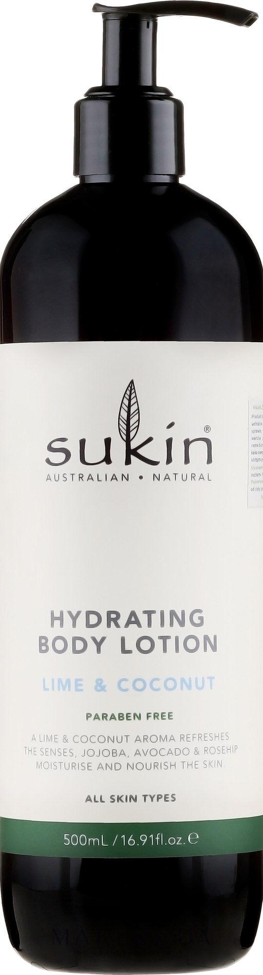 Зволожувальний лосьйон для тіла - Sukin Hydrating Body Lotion Lime & Coconut — фото 500ml