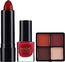 Набор - Magic Studio Essentials Coffret Assortite (lip/stick/3g + nail/polish/1.6ml + eye/shadow/4x0.8g) — фото N2