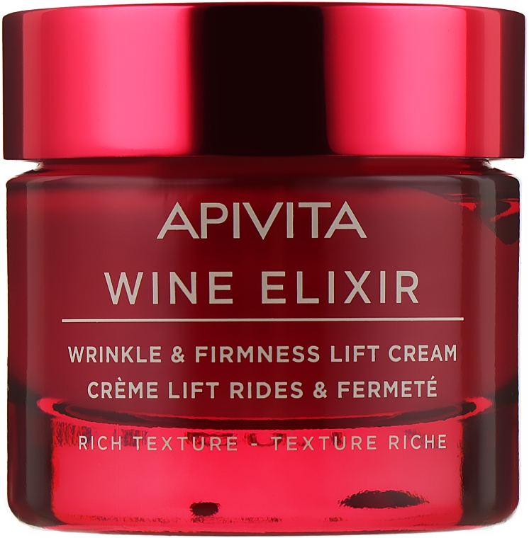 Крем-ліфтинг проти зморшок з поліфенолами вина Санторіні - Apivita Wine Elixir Wrinkle And Firmness Lift Cream Rich Texture — фото N1
