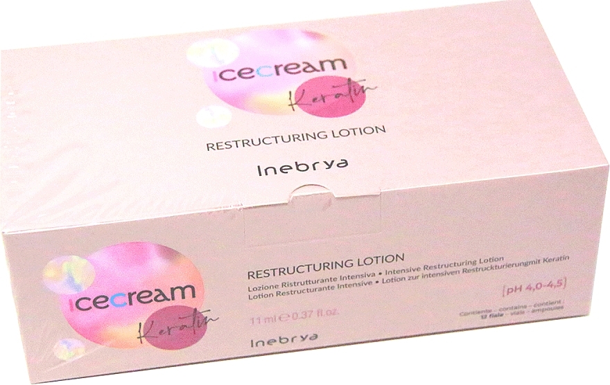 Лосьон для волос - Inebrya Ice Cream Keratin Restructuring Lotion — фото N1