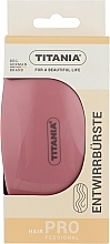 Компактна масажна суперщітка, блідо-рожева - TITANIA — фото N3