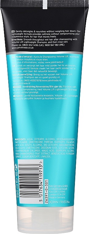 УЦЕНКА Кондиционер для создания роскошного объема - John Frieda Luxurious Volume Hair Thickening Conditioner * — фото N2