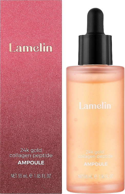 Сироватка для обличчя з колагеном і пептидами - Lamelin 24K Gold Collagen Peptide Ampoule — фото N2
