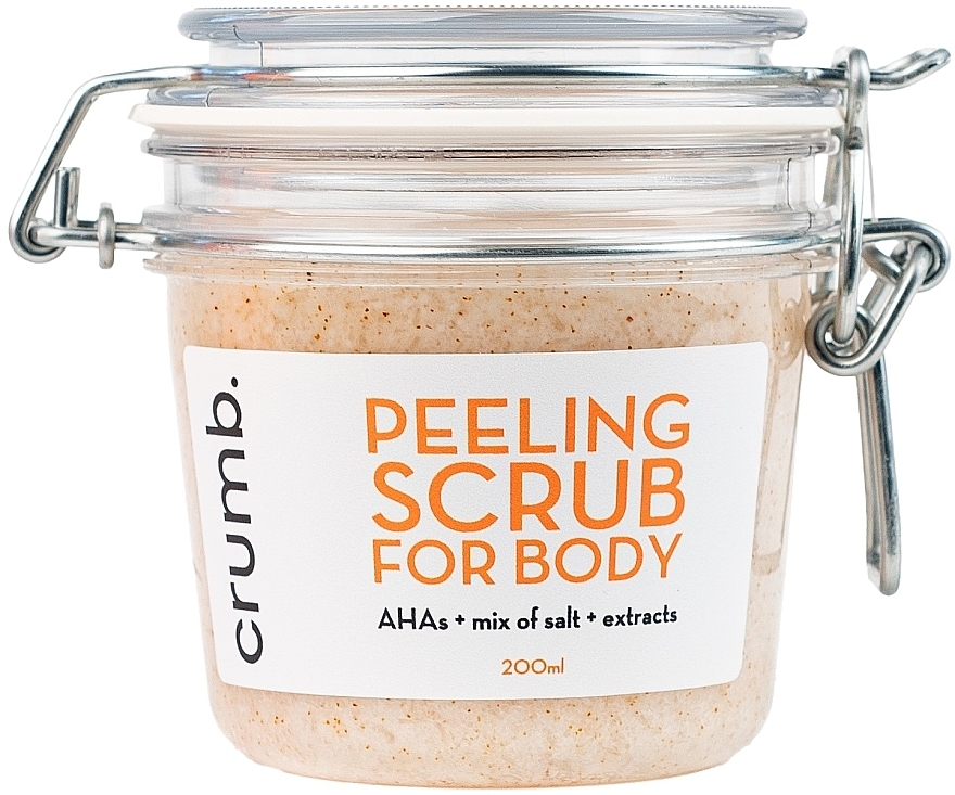 Скраб для тіла з трьома видами солі та AHA-кислотами "Spicy Rum" - Crumb. Peeling Body Scrub — фото N1