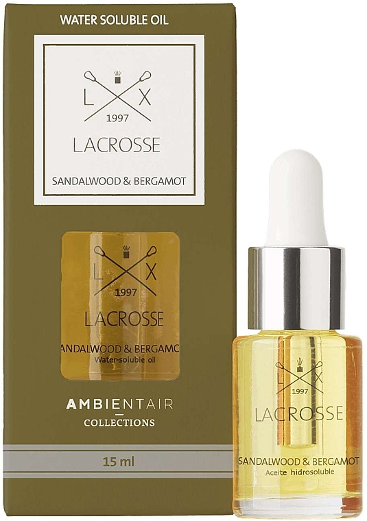 Ароматична олія "Сандалове дерево й бергамот" - Ambientair Lacrosse Sandalwood & Bergamot Perfumed Oil — фото N1