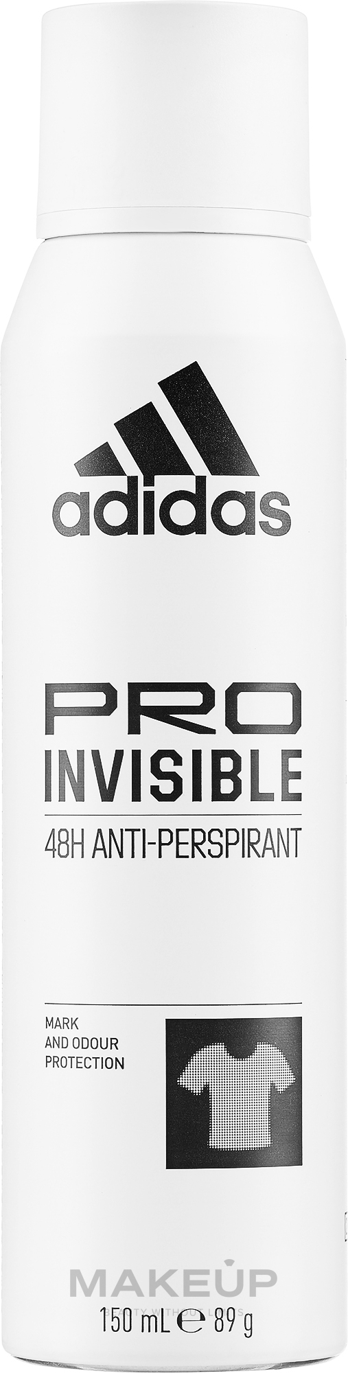 Дезодорант-антиперспирант для мужчин - Adidas Pro invisible 48H Anti-Perspirant — фото 150ml
