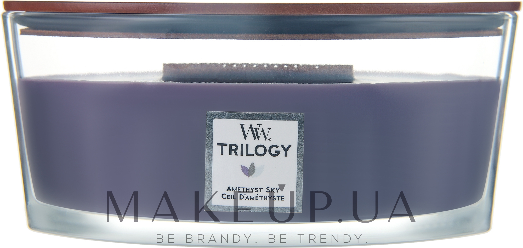 Ароматична свічка - Woodwick Trilogy Ellipse Candle Amethyst Sky — фото 453.6g