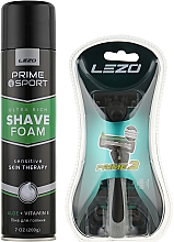 Набір - Lezo Box Prime Gentleman's Sensitive Skin (sh/foam/200ml + razor) — фото N2