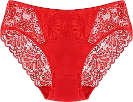 Женские трусики бикини с кружевной отделкой bdm500-022, красные - Moraj — фото N1