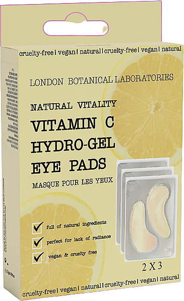 Гидрогелевые патчи для глаз с витамином С - London Botanical Laboratories Vitamin C Hydro-Gel Eye Pads — фото N1