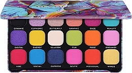 Палетка теней для век - Makeup Revolution Forever Flawless Digi Butterfly Shadow Palette — фото N1