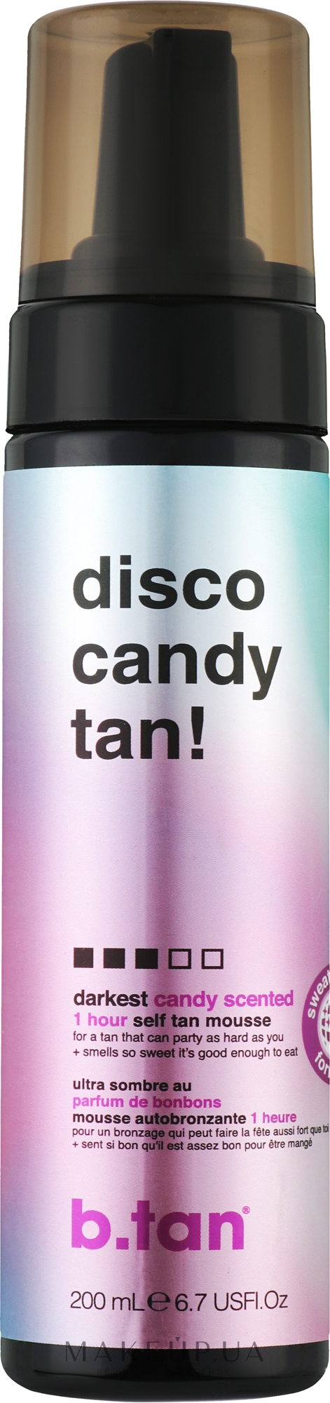 Мусс для автозагара "Disco Candy Tan" - B.tan Self Tan Mousse — фото 200ml