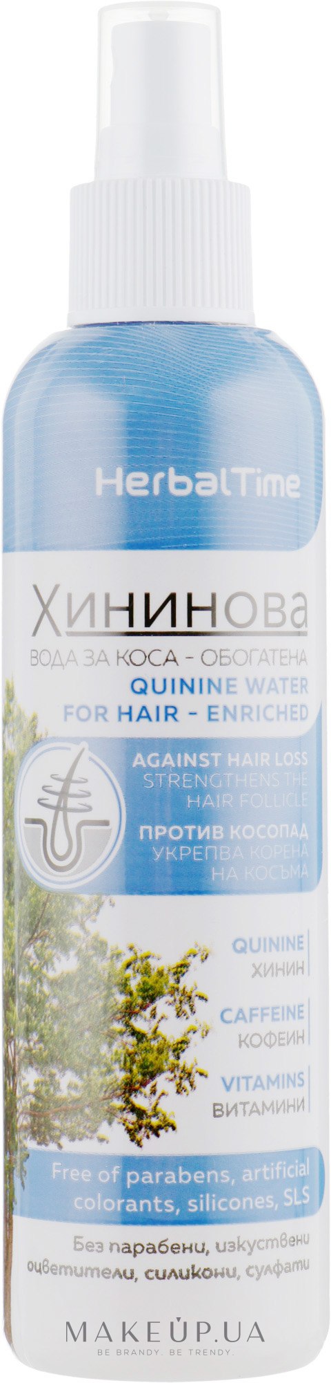 Хининовая вода для волос - Herbal Time Anti Quinine Water — фото 200ml