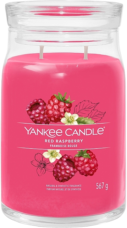 Ароматична свічка у банці "Червона малина", 2 ґноти - Yankee Candle Red Raspberry — фото N1