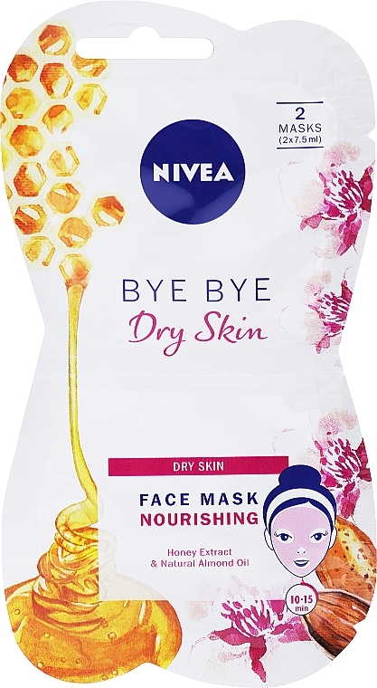 Маска для обличчя "Медова" - NIVEA Bye Bye Dry Skin Nourishing Face Mask — фото N1