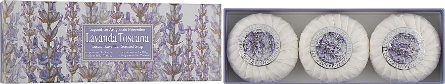 Набор натурального мыла "Лаванда" - Saponificio Artigianale Fiorentino Lavender Soap — фото N1
