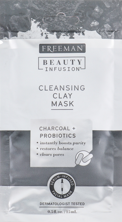 Глиняная маска для лица "Уголь и пробиотики" в стике - Freeman Beauty Infusion Cleansing Clay Mask — фото N1