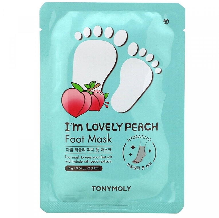 Маска для ног - Tony Moly I'm Lovely Peach Foot Mask — фото N1