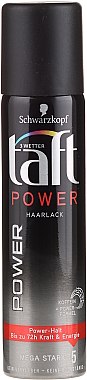Лак для волос с кофеином - Schwarzkopf Taft Power Hair Lacquer 72H — фото N2