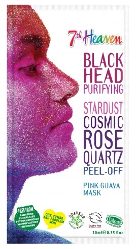 Рожева маска-плівка для обличчя - 7th Heaven Stardust Cosmic Rose Quartz Peel-Off Pink Guava Mask — фото N1