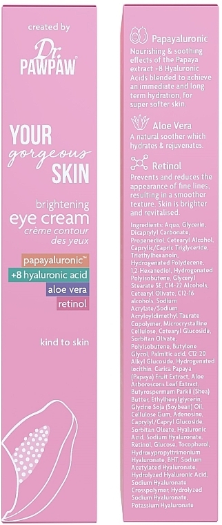 Крем для шкіри навколо очей - Dr. PAWPAW Your Gorgeous Skin Brightening Eye Cream — фото N2