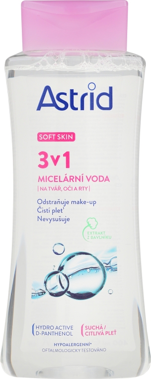 Міцелярна вода - Astrid Micellar Water For Dry And Sensitive Skin Soft Skin — фото N1